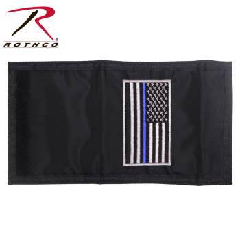 Thin Blue Line Flag Nylon Commando Wallet