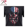 US Flag Bearded Skull T-Shirt - Black