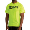 2-Sided Security T-Shirt - Safety Green