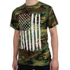 Camo US Flag T-Shirt - Black Camo