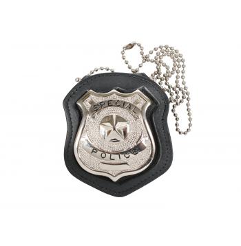 NYPD Style Leather Badge Holder With Clip