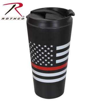 Thin Red Line Flag Travel Mug