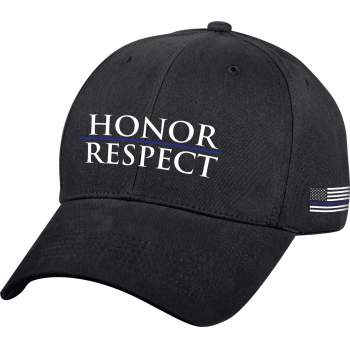 Honor and Respect Thin Blue Line Low Profile Cap - Black