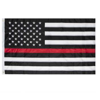 Deluxe Thin Red Line Flag / 3' X 5'