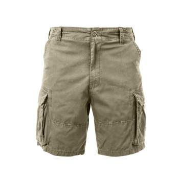 Vintage Style Solid Paratrooper Cargo Shorts