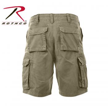 Vintage Style Solid Paratrooper Cargo Shorts