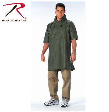 Rubberized Rainwear Poncho