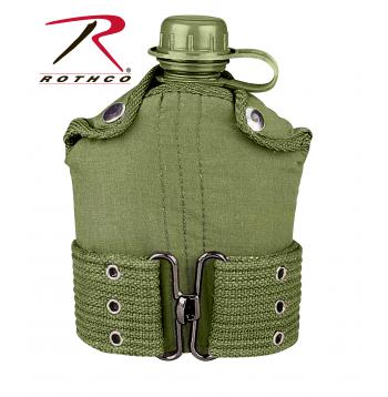 G.I. Type Plastic Canteen & Pistol Belt Kit