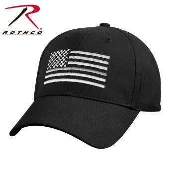 Thin Silver Line Flag Low Pro Cap