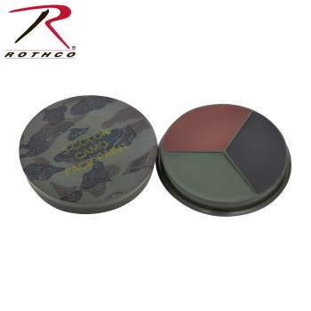 Round Camo Face Paint Compact - Woodland Camo