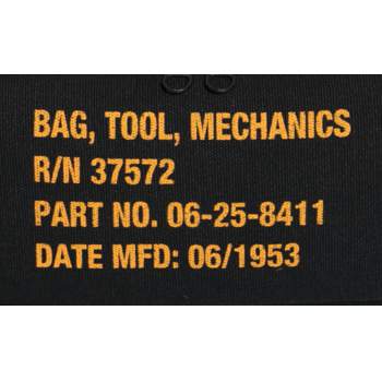 G.I. Type Zipper Pocket Mechanics Tool Bag With Military Stencil