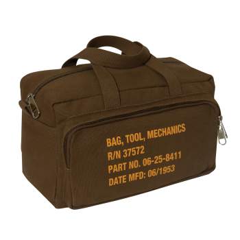 G.I. Type Zipper Pocket Mechanics Tool Bag With Military Stencil