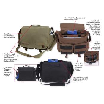 Concealed Carry Messenger Bag