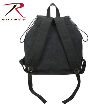 Vintage Style Canvas Wayfarer Backpack w/ Leather Accents