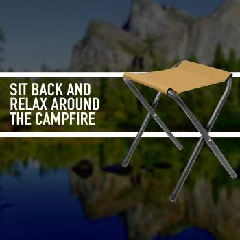 Lightweight Folding Camp Stool - Coyote Brown