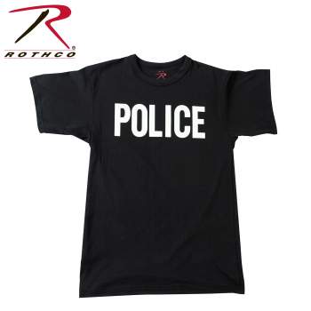 Imperfect 2-Sided T-Shirt / Police - Black