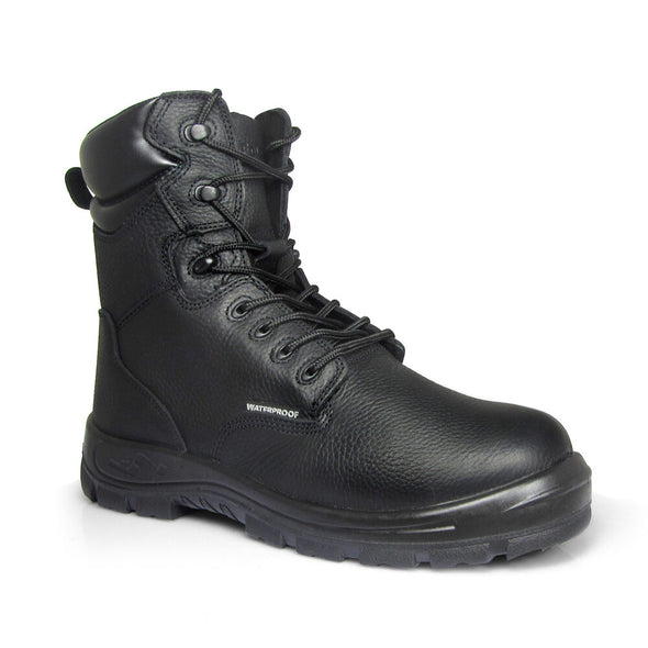 Poseidon 8" Black Leather Composite Toe Work Boot