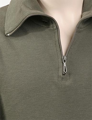 French Military Zipper Turtleneck Thermal