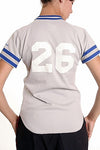 Women's Grey Baseball Jersey Shirt