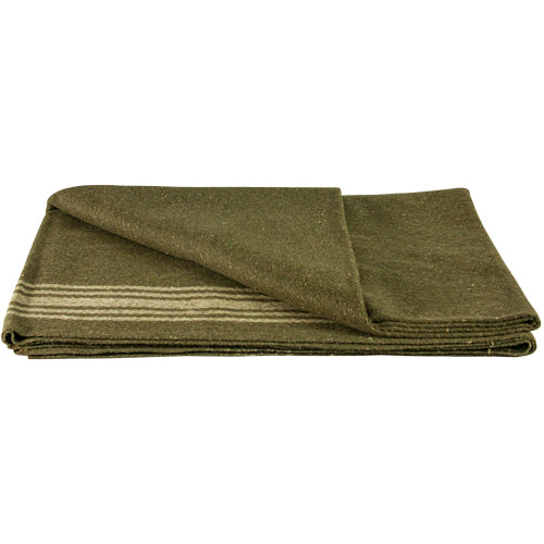 Khaki-Striped Olive Drab Blanket